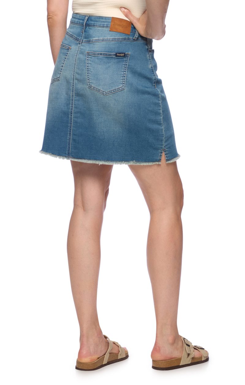 MIA KNIT DENIM MINI SKIRT - Image 2