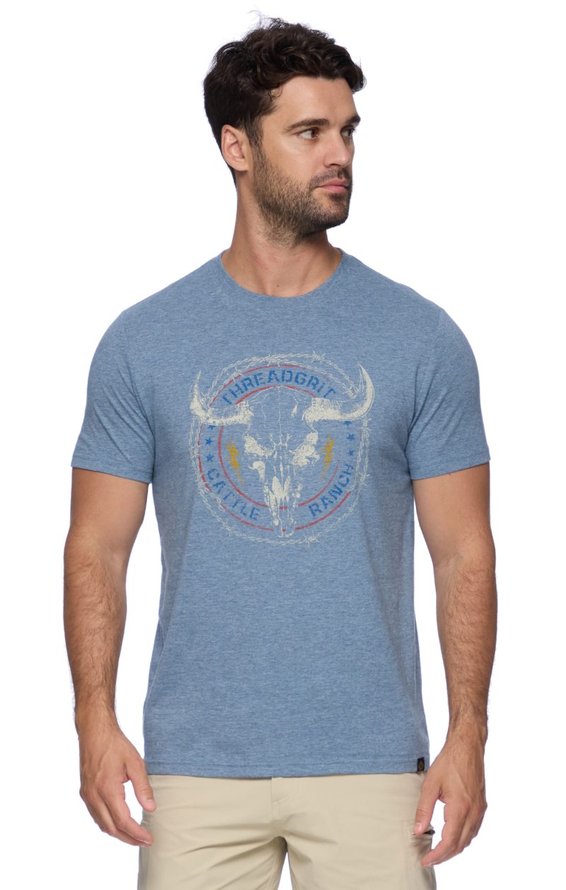 CATTLE RANCH BULL SKULL TEE