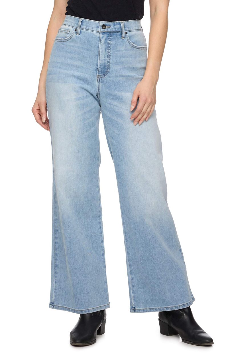 Threadgrit® Willow Mid Rise Wide Leg Jean