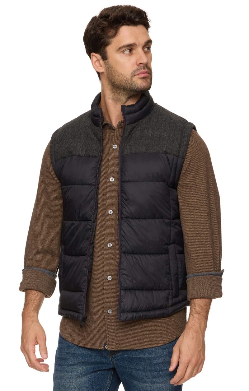 Threadgrit® Benson Mixed Media Puffer Vest