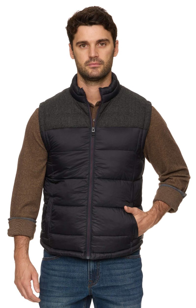 Threadgrit® Benson Mixed Media Puffer Vest - Image 2