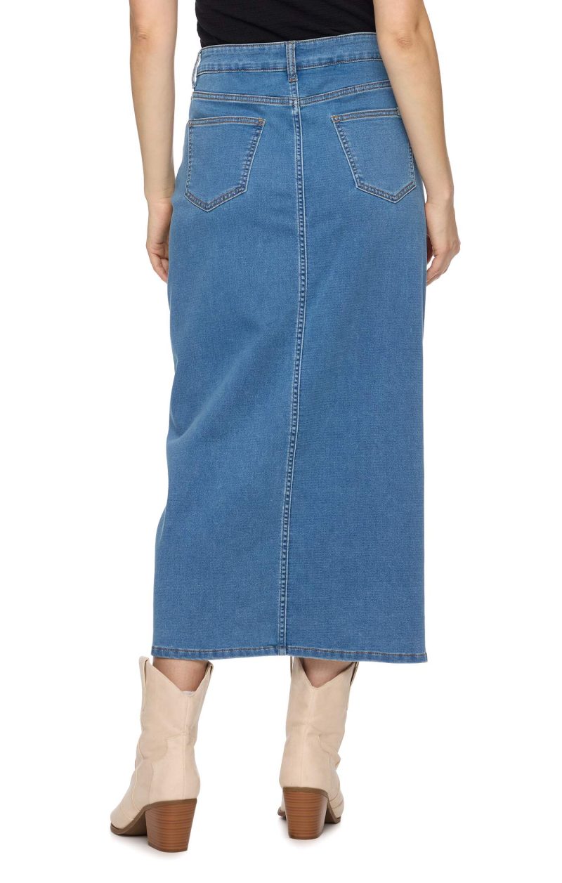 Threadgrit® Charlotte Denim Midi Skirt - Image 2