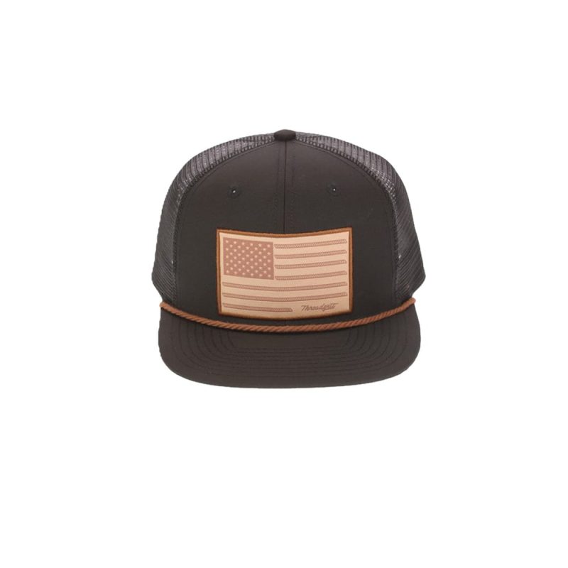 Threadgrit® American Flag Rope Trucker Hat