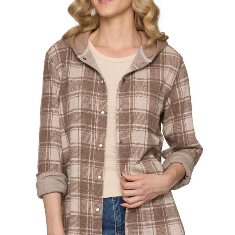 Threadgrit® Ashley Knit Flannel Hoodie