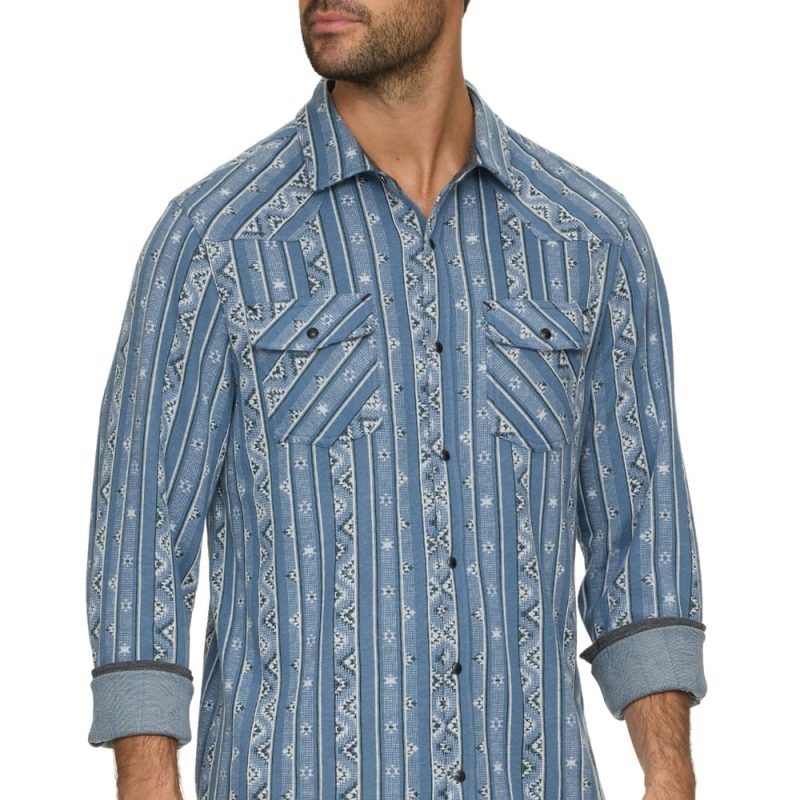 Threadgrit® Sebastian Western Knit Flannel Shirt